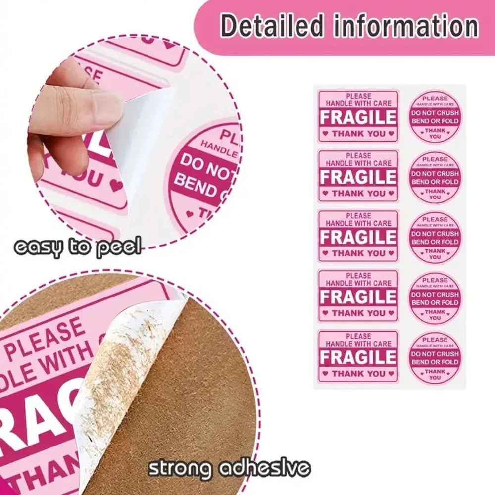 100pcs Fragile Please Handle With Care Stickers